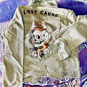 P & Co. Biker Jacket Camo Green XSM